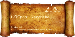 Láposi Veronika névjegykártya