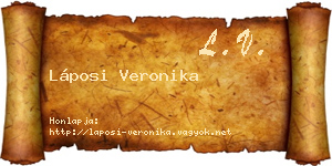 Láposi Veronika névjegykártya